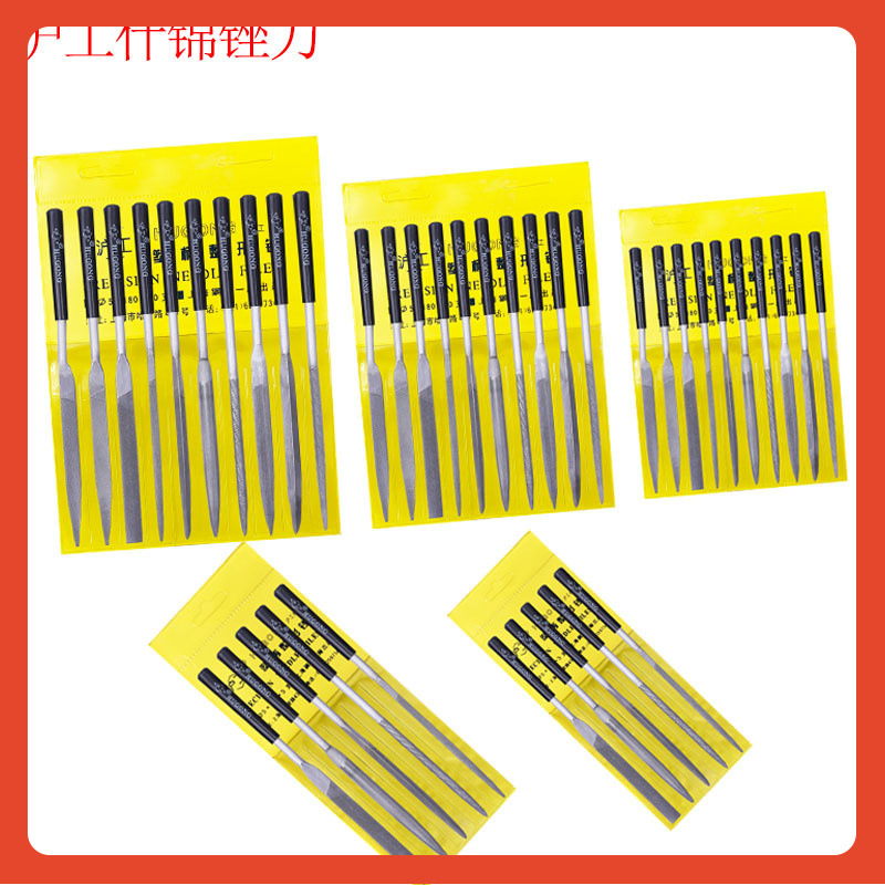 ✅ Assorted Files Woodworking Grinding Small Files Steel Files Plastic Handle File Set Flat Round Manufacturer Batch