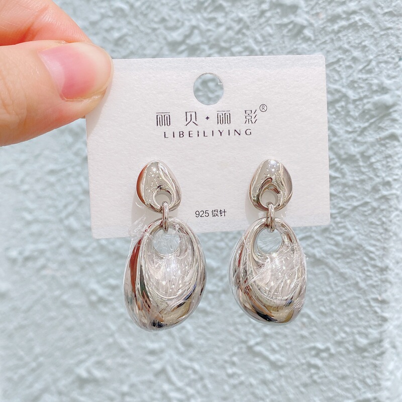 丽银/丽贝丽影复古金属耳环潮流耳饰女简约气质耳坠个性时尚潮款|undefined