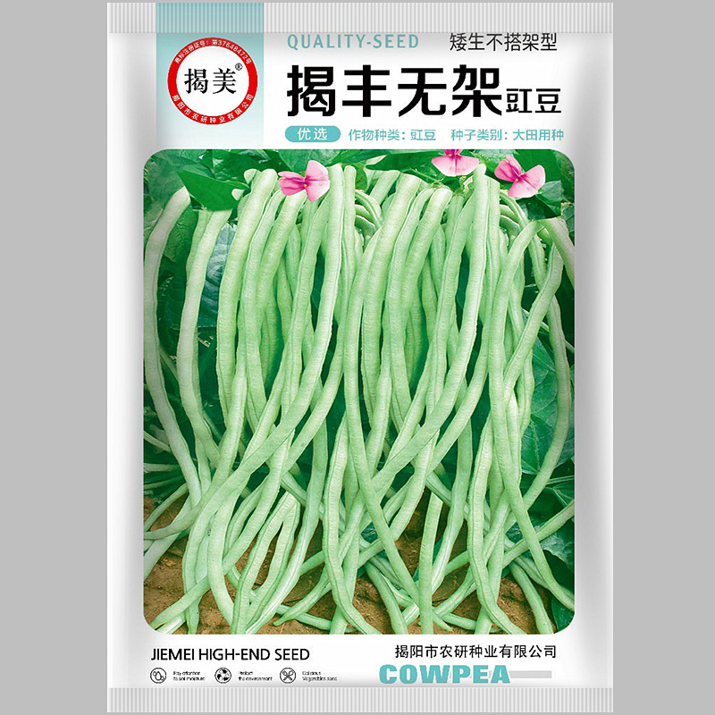 揭美无架豆角豇豆种子 矮生不搭架长豆角 阳台农家易种蔬菜 10克