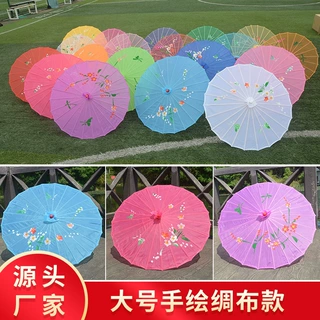 绸布伞舞蹈工艺伞 拍摄演出古风伞批发 景区商场装饰吊顶油纸伞