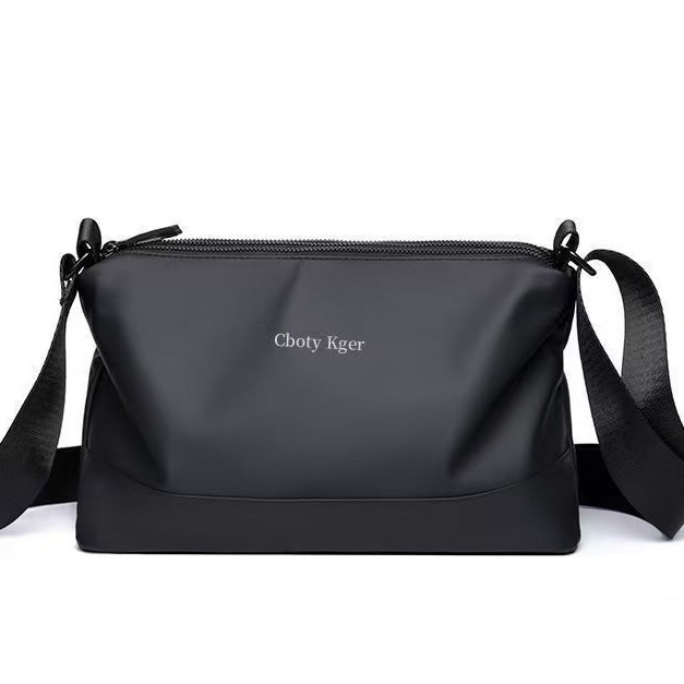 Cross-Border Popular Casual Men's Shoulder Bag, Lightweight Black Versatile Commuter Bag, Korean Style Trendy Ins Crossbody Bag