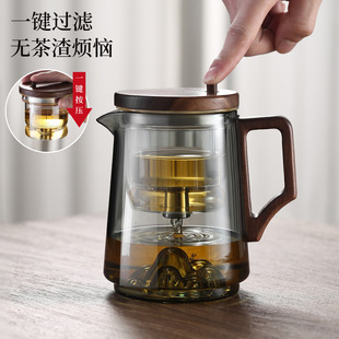 Piaoyi Cup Teapot 2024 New All-Glass Liner One-Button Tea Water Separation Cup Teapot Tea Maker Tea Set
