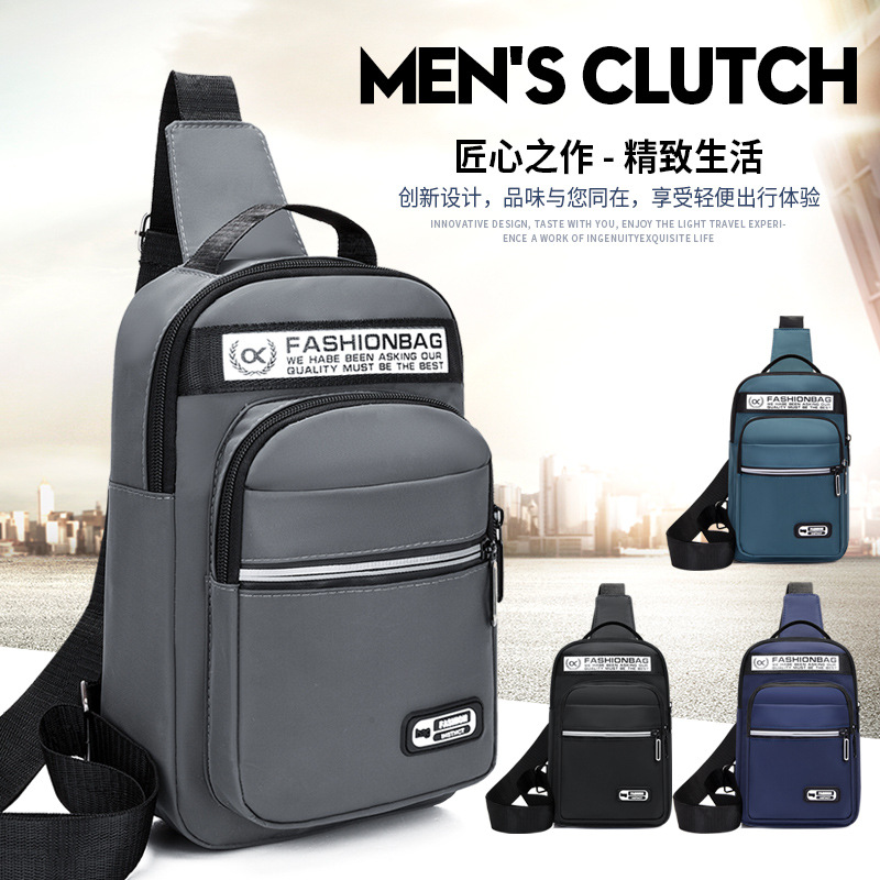 Nueva tela Oxford bolso de hombro de los hombres simple de gran capacidad de cercanías bolsa de mensajero al aire libre ocio multiusos bolsa de pecho