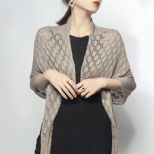 New Fashion All-match Ice Silk Shawl Summer Sunscreen Air-conditioning Room Driving Shoulder Neck Autumn and Winter Warm Scarf Scarf