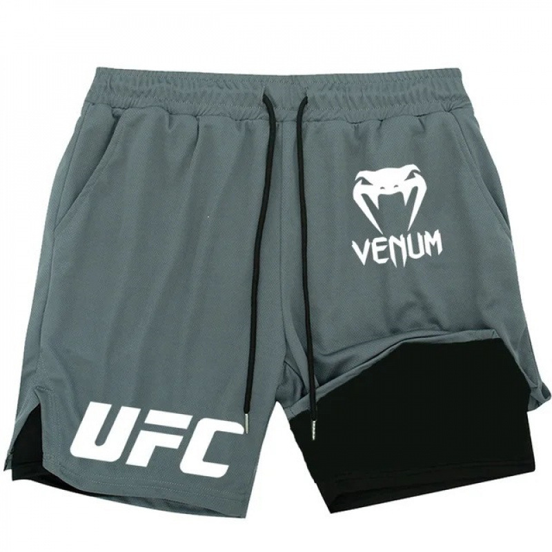 Other UFC Venum Running Shorts Double Layer Grey