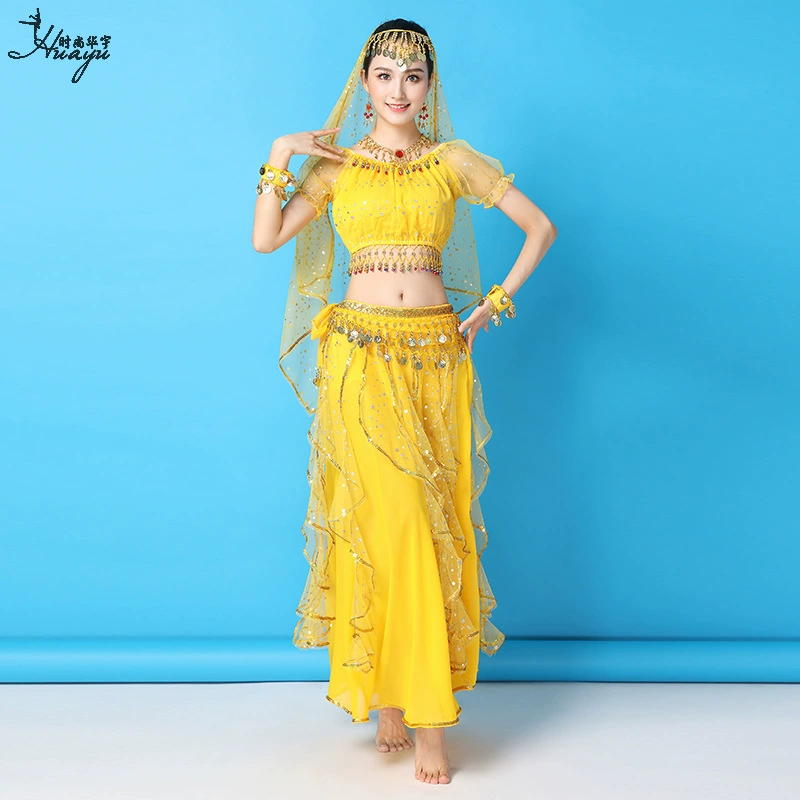 Huayu Dance 2025 новая оптовая буржуазная индийская танцевальная костюмная установка для взрослых женщин, бели танцевальный Xinjiang танца