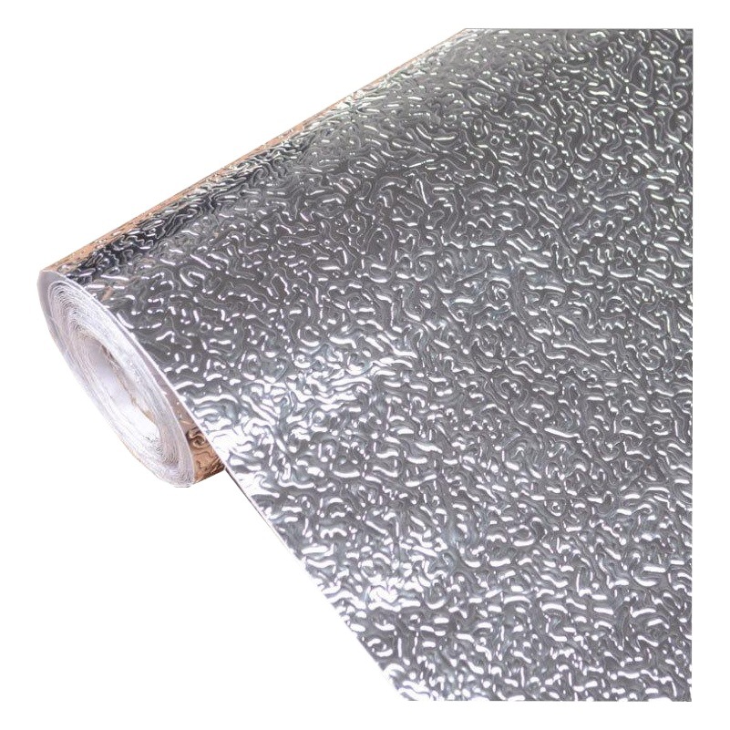 Aixin papel de aluminio plata naranja cáscara patrón a prueba de humedad estera del Gabinete papel pintado de alta temperatura resistente cocina azulejo creativo pegatinas a prueba de aceite