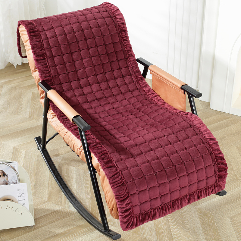 Winter Thickened Plush Rocking Chair Recliner Cushion Backrest Integrated Nap Nap Cushion Single One-piece Chair Cushion Winter Thickened Plush Rocking Chair Recliner Cushion Backrest Integrated Nap Nap Cushion Single One-piece Chair Cushion