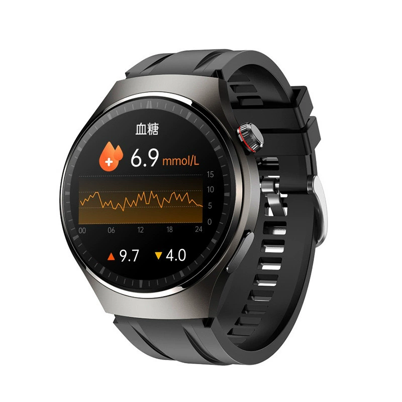 Imported Smart Bracelet Watch with SpO2 and HR Monitoring, Bluetooth - Black or Silver Silicone Strap