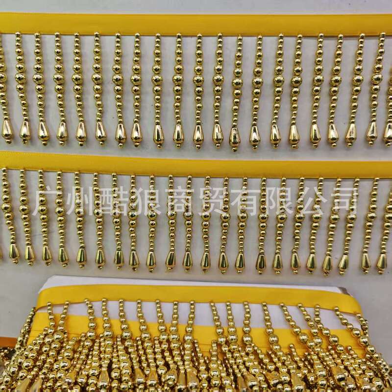5.5cm Gold Bubble Beads Stage Beaded Hanging Beads Bead Curtain Beaded Ethnic Style Accessories Pearl Large Water Drop Lace