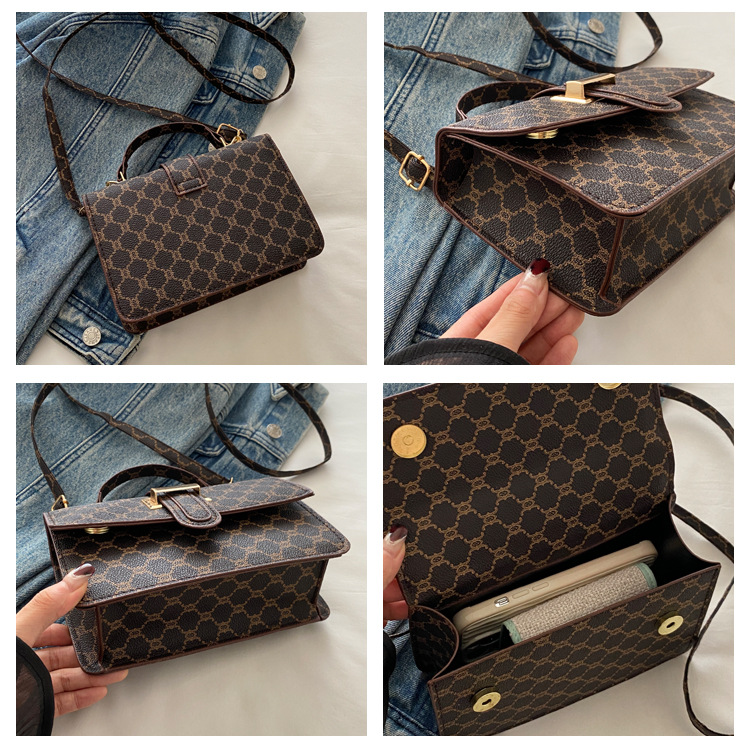 The 2024 new women's bag features a high-end texture, a niche and fashionable style, a retro and versatile small square bag, and a hand-held shoulder crossbody bag undefined