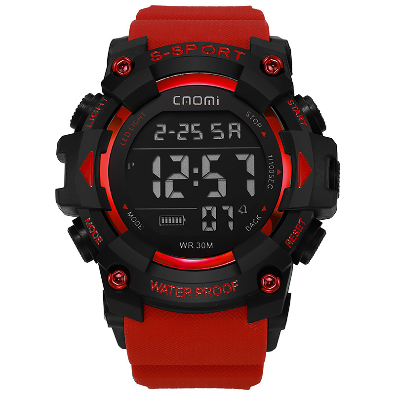 Nuevo reloj de moda al aire libre para hombres estudiantes tendencia adolescente gran dial impermeable multifuncional reloj electrónico deportivo para hombres