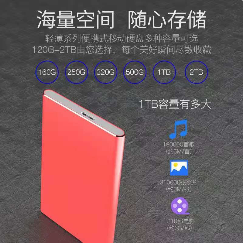 跨境专供扩容升级高速SSD移动固态硬盘500GB-16TB 固态U盘2TB4TB详情5