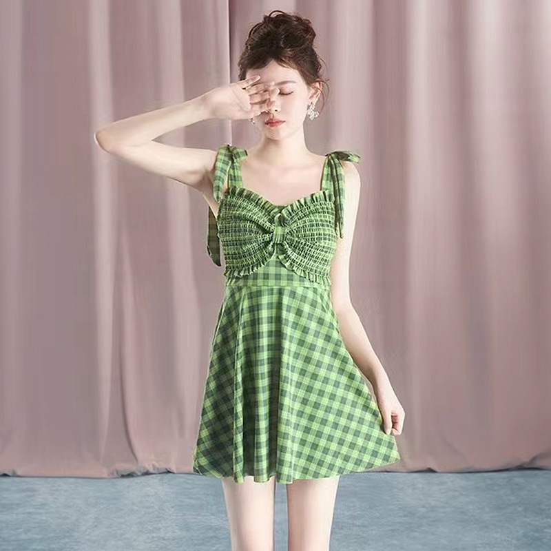 Trajes de baño de alta calidad para mujeres de verano cabina retrógrada falda conservadora abdomen delgado temperamento trajes de baño de vacaciones