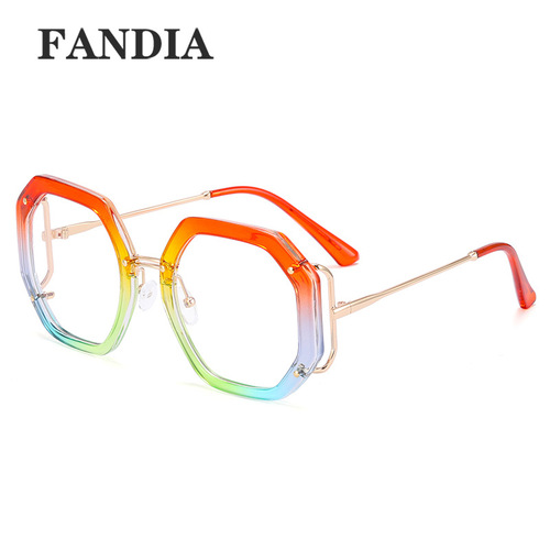 95243 Frame Glasses Fashionable Square Anti-Blue Light Glasses Artistic European and American Style Plain Glasses Cross-border Source Goods