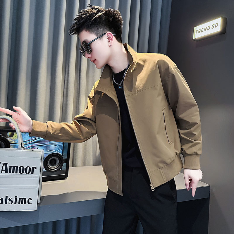 A343-Jk209-98-108-2025 Spring New Style Social Boy Handsome Thickeneded Casual Jacket Men's Jacket