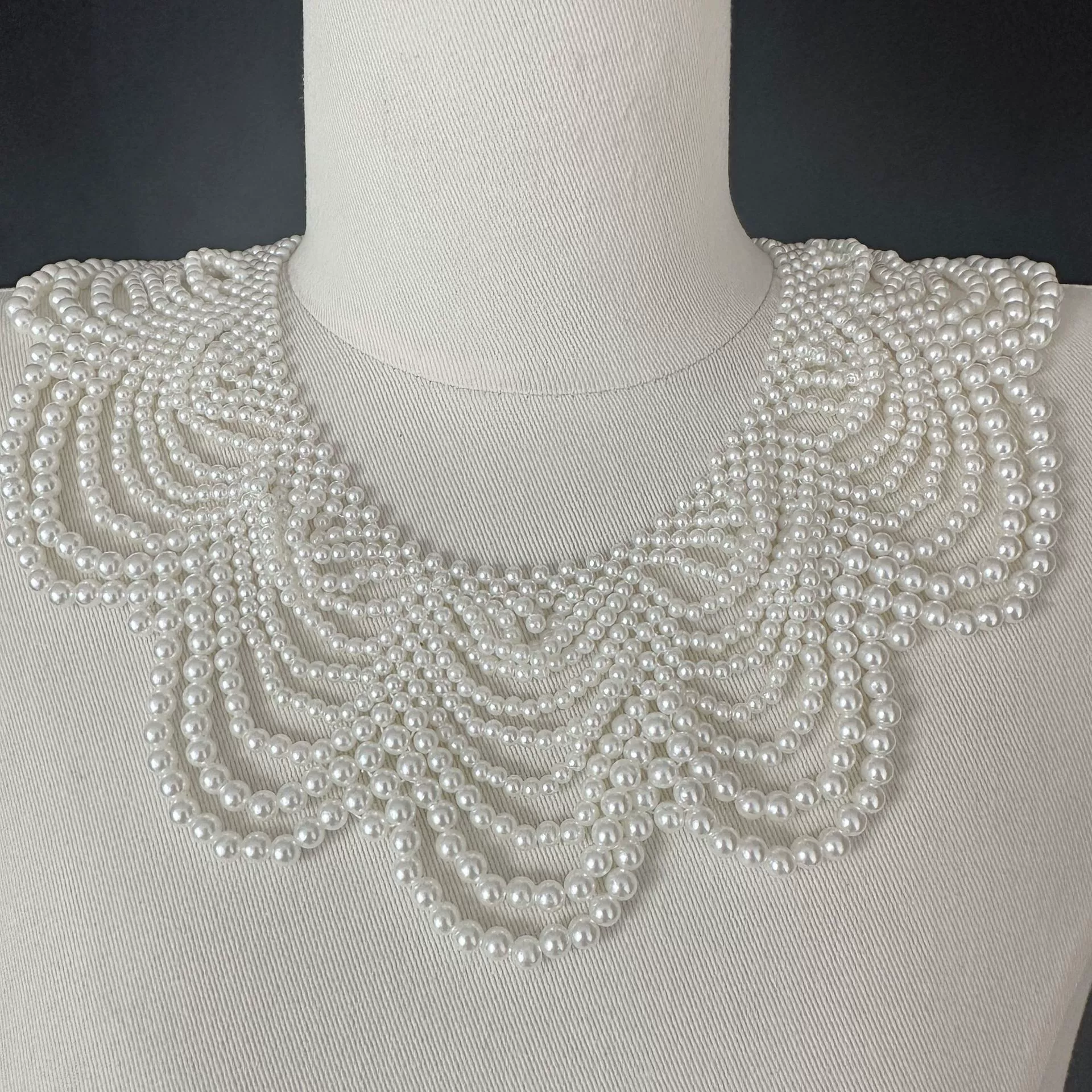Universal false collar handmade pearl, ethnic accessory, direct factory sales