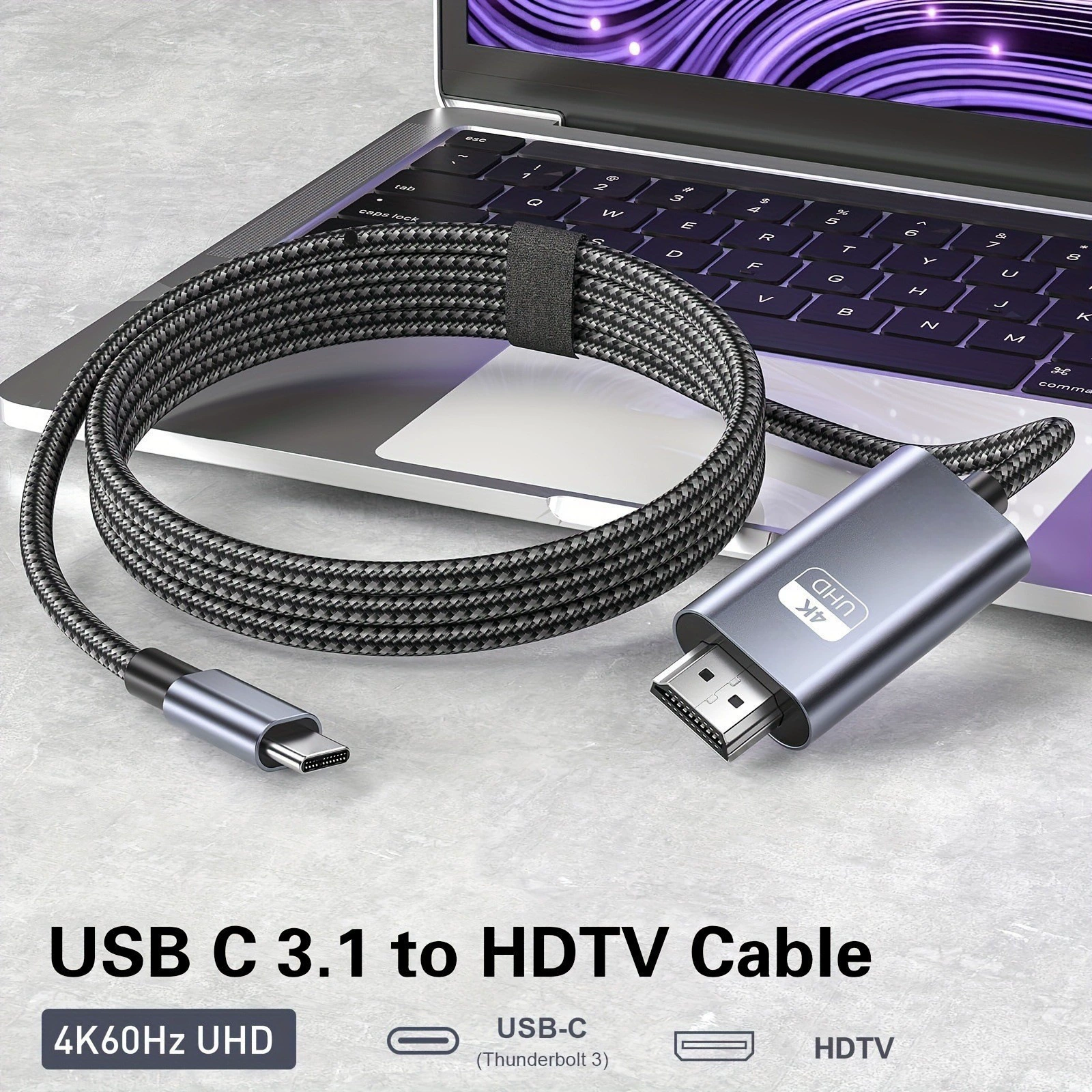 Кабель-переходник Type-C к HDTV 4K высококачественный кабель для ноутбука, телефона, планшета, проекционного экрана