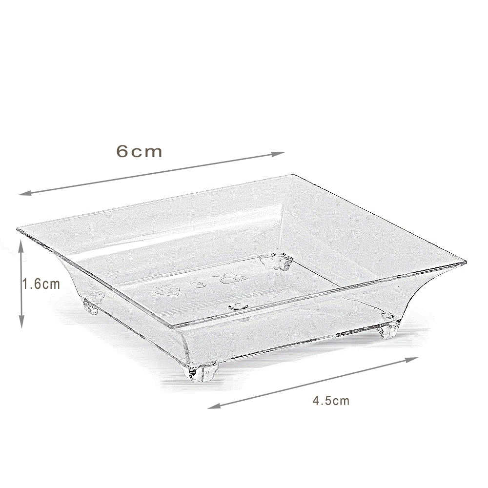 PS Жесткий томатный соус для салата йогурт чаша квадратная тарелка для вечеринки Свадебная тарелка одноразовая Amazon