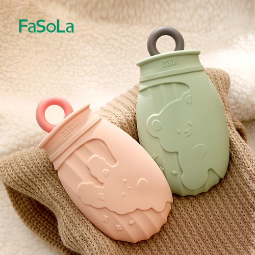 FaSoLa silicone hot water bag warms belly baby explosion-proof water-filled hot water bag female hand warmer warms baby hot compress