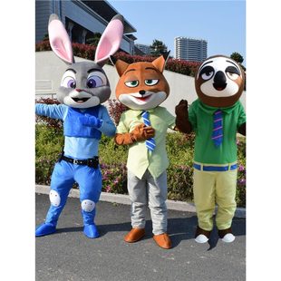 Judy Rabbit Cartoon Doll Costume Zootopia Doll Headgear Anime Fox Ears Props Character Ready in Stock