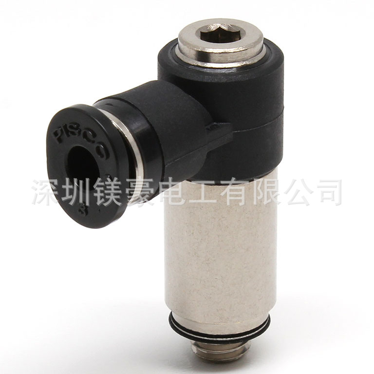 日本原装PISCO碧士克内六角孔加长型通用弯头POLL系列/POLL4-M5M