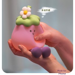 茄子拍拍灯蔬菜水果夜灯床头充电伴睡灯硅胶生日礼物茄子夜灯