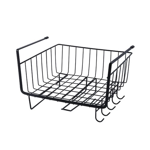 Iron kitchen cabinet shelf hanging rack household multi-functional shelf basket under-the-table hanging storage basket