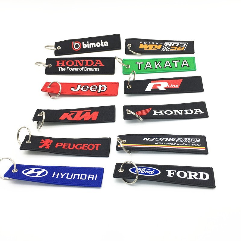 Factory direct Honda KTM DUKE motorcycle key pendant woven embroidery key chain short cloth key chain Factory direct Honda KTM DUKE motorcycle key pendant woven embroidery key chain short cloth key chain