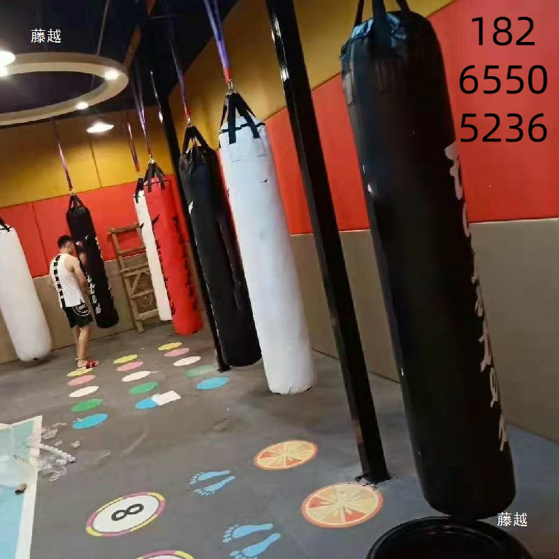 Hanging suspension equipment sandbag for sparring, standing training punching bag, solid hanging type for adults, white
