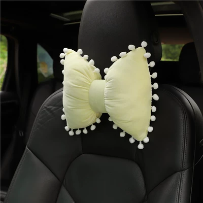 seat neck pillow pillow – Headrest - macaroon-yellow-headrest