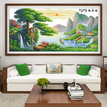 十字绣厂家抖音快手小红书一件代发2025新款线绣中国风系列迎客松