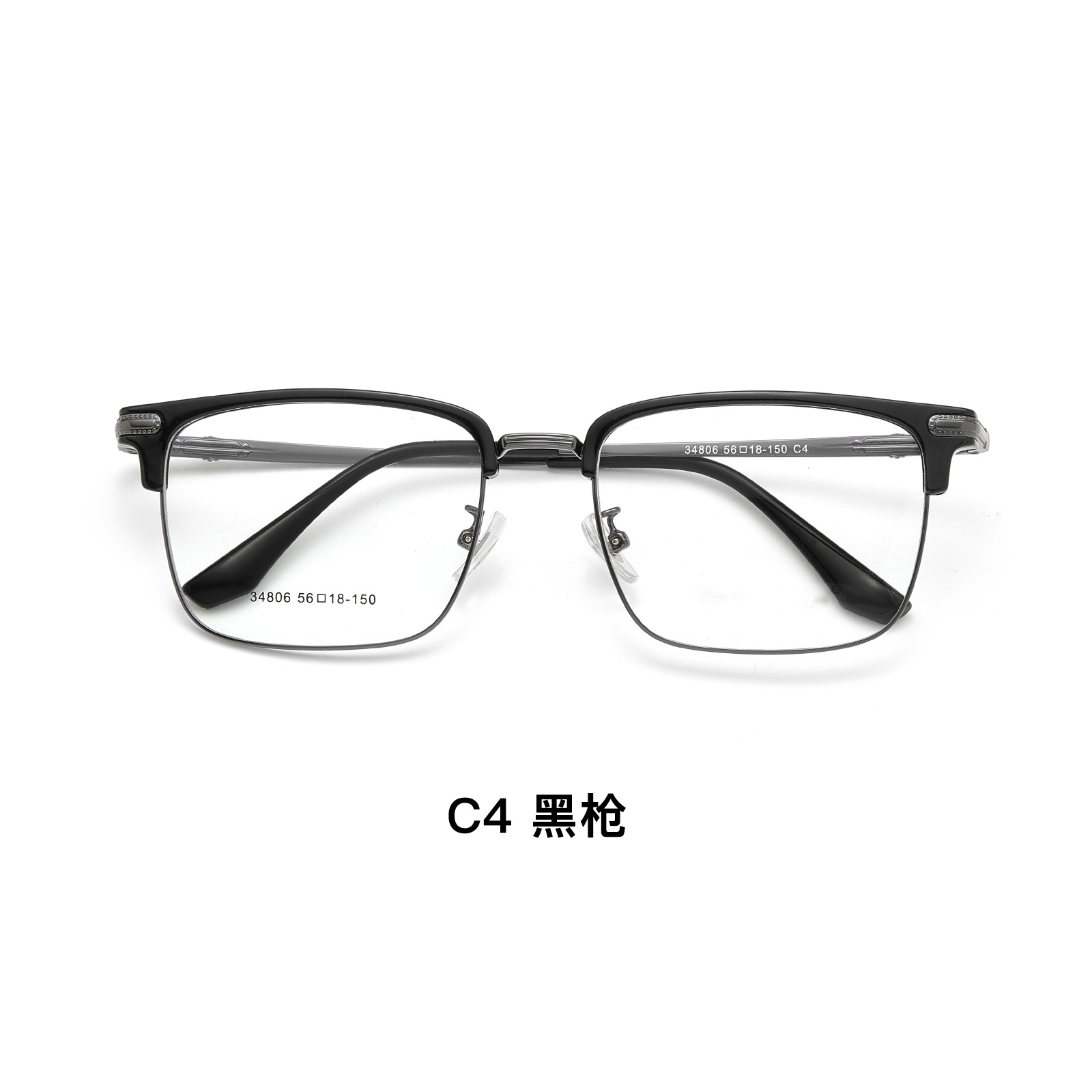 Gran cara ceja tendencia gafas talladas gafas marcos antideslizantes piernas Danyang marcos mayoristas con gafas de miopía