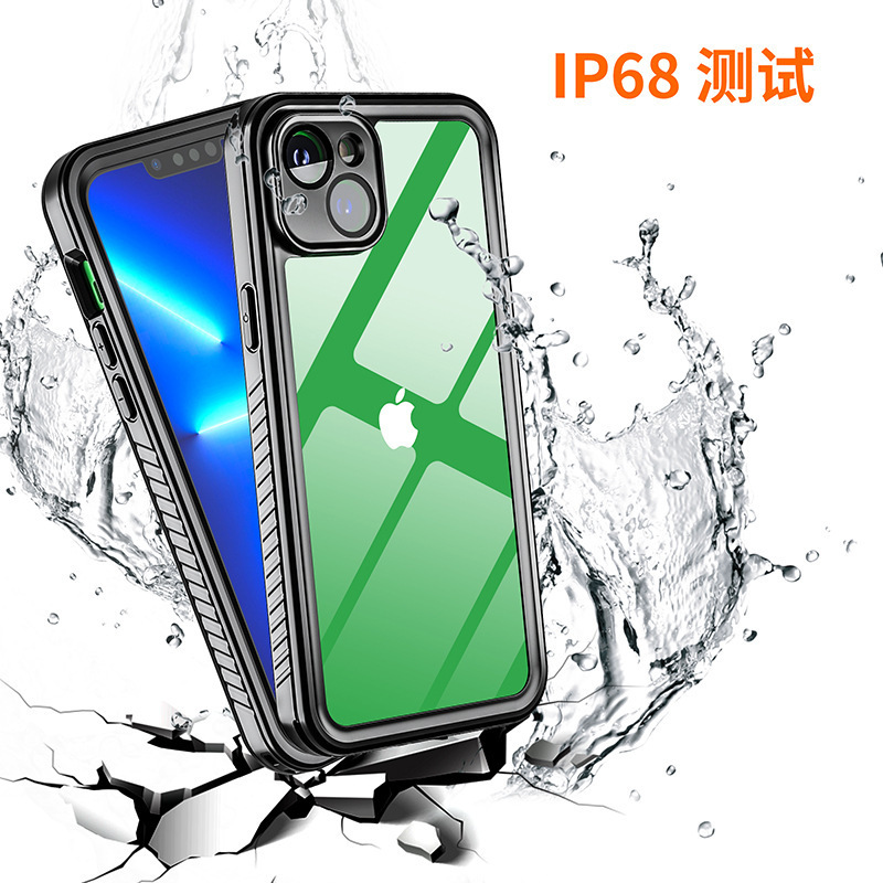 Red Pepper Waterproof Case for Apple 14plus Waterproof Phone Case IP68 Diving Drop-resistant Protective Case 15