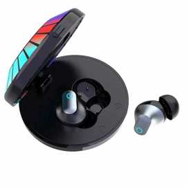 跨境无线蓝牙耳机UFO K90游戏耳机炫酷七彩RGB灯效TWS降噪耳机