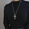 Men's long necklace stainless steel, pendant hip-hop style, sweater, accessory, washable, maxi length