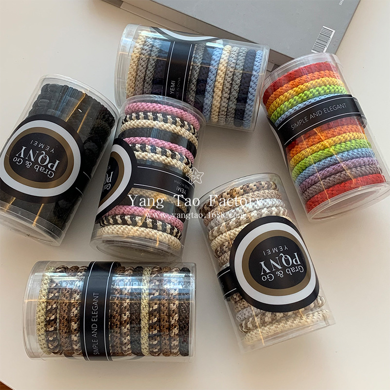 Kunling estrella con el mismo anillo de cabello de alta elasticidad para mujeres correa de cabello gruesa tirada constante cuerda de cabello de cola de caballo alta