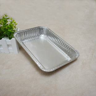 Aluminum Foil Box Barbecue Box Disposable Lunch Box Rectangular Aluminum Foil Packaging Box Grilled Fish Plate Bread Box Thickeneded Tin Foil Box