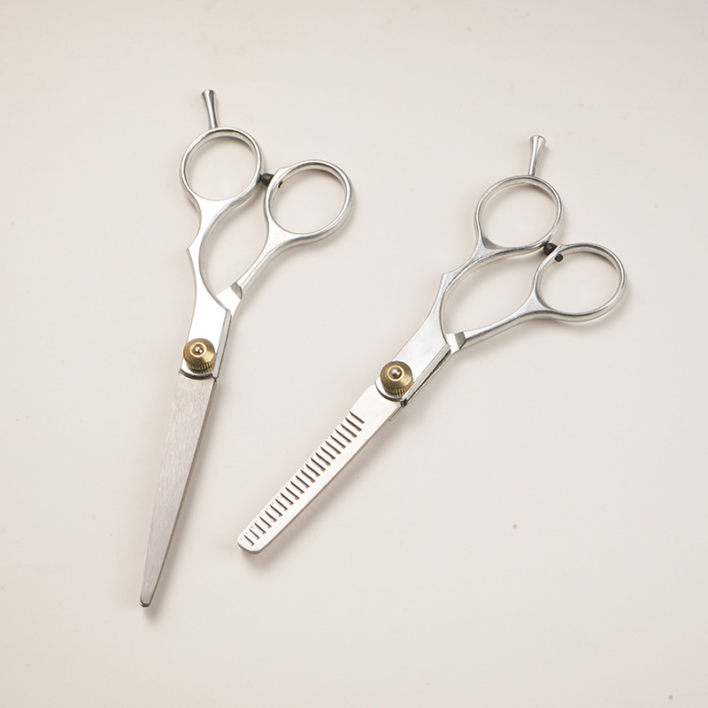 실버 싱글 테일 스플릿 플랫 가위