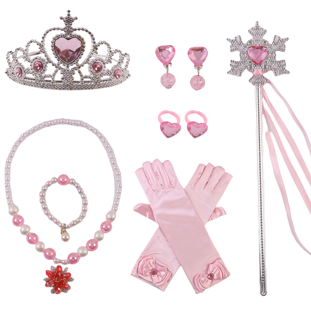 핑크 눈송이 10 조각 세트 "투명 가방]