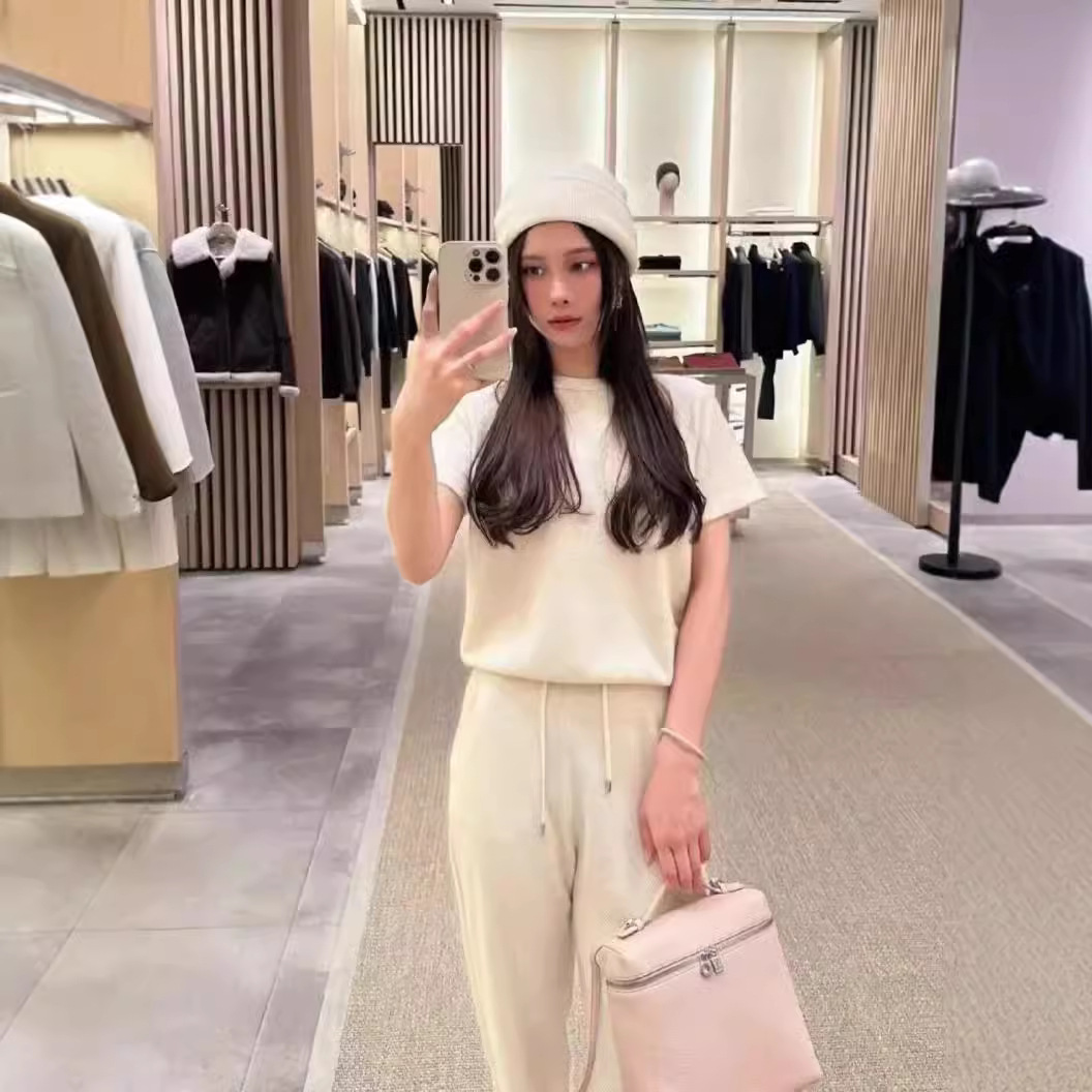 纯原lp毛衣外套老钱风休闲套装深圳南油高端女装高级感批发轻奢名