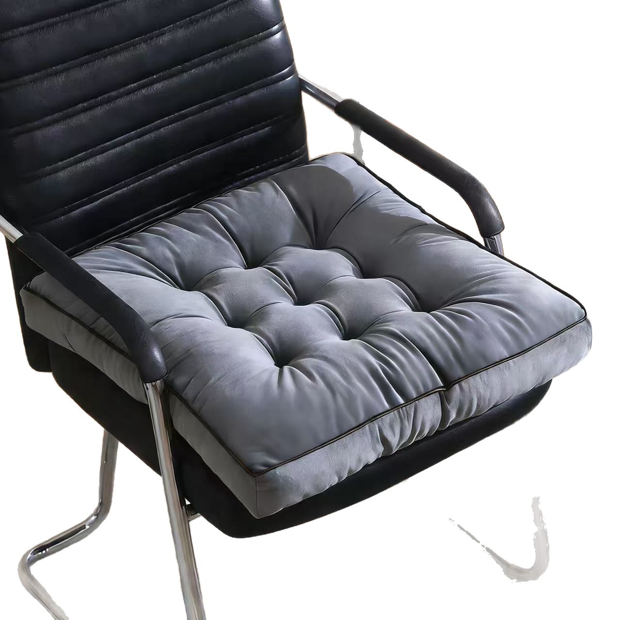 Color sólido transfronterizo engrosado cojín cuadrado cojín de asiento doméstico cojín de oficina cojín de invierno al por mayor