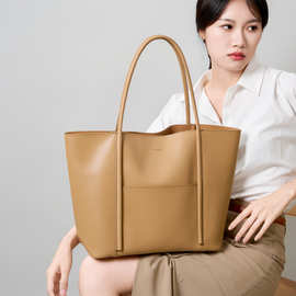 大包女真皮女包牛皮新款女士单肩包腋下大容量通勤高级感托特包女