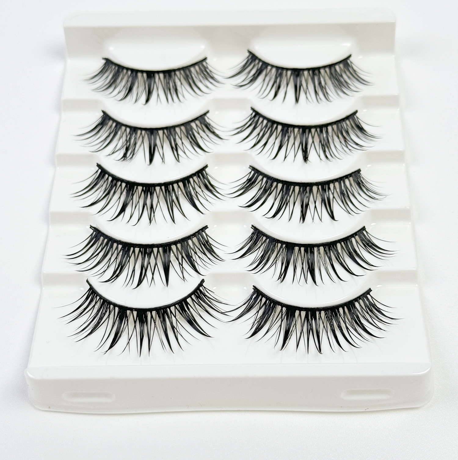 Europa y América del tallo transparente pestañas postizas 3D pestañas tridimensionales desechables todo natural Cruz suave curling extensión de la cola del ojo