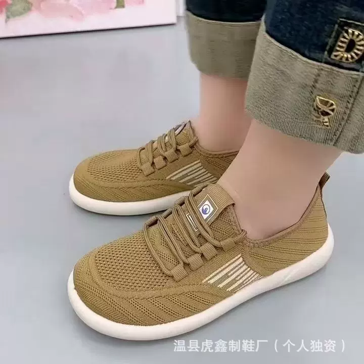 2025新款运动鞋网面老北布鞋女厚底百搭跑步休闲单鞋舒适健步鞋