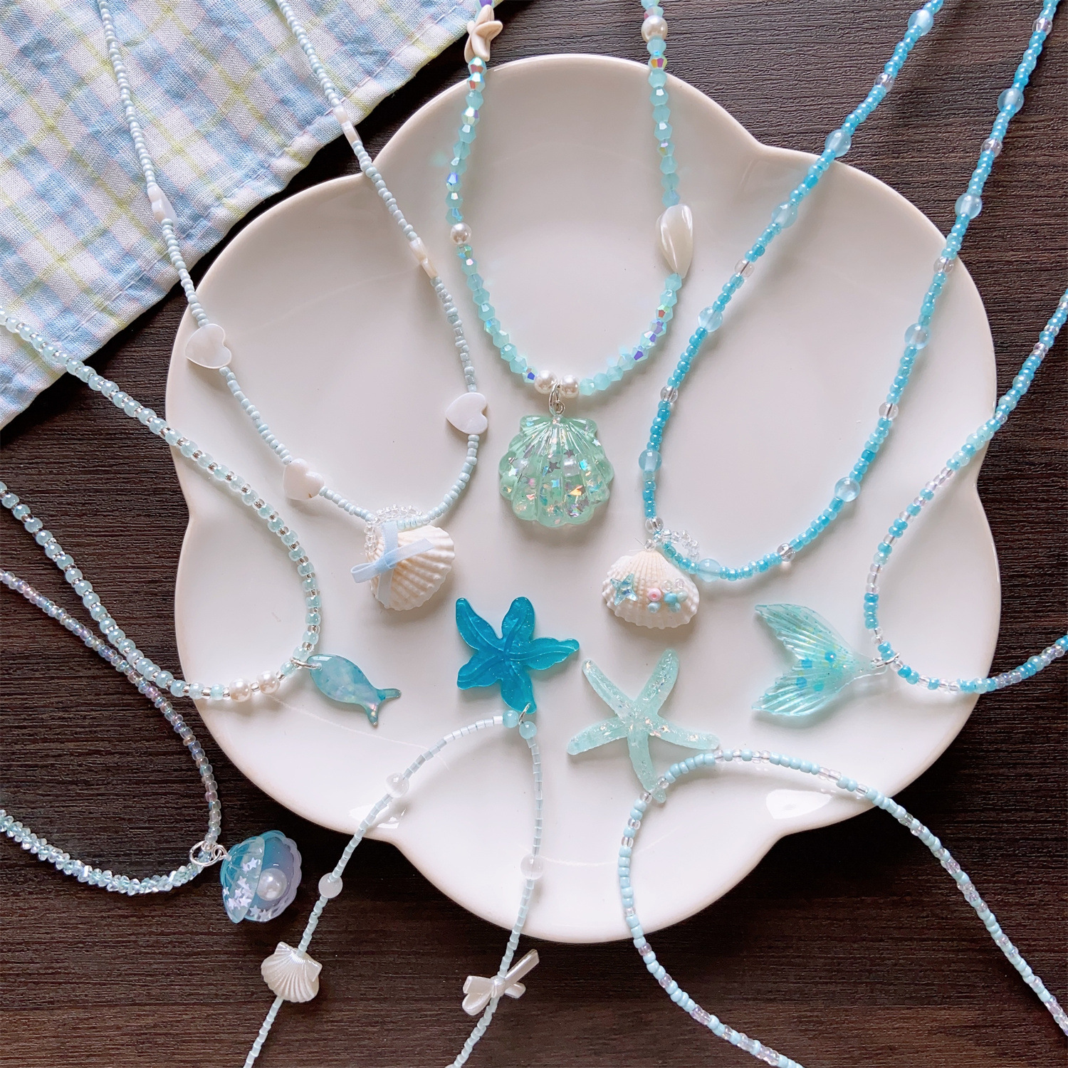 Small design elegant fashionable precise universal necklace from pearl, trend of season