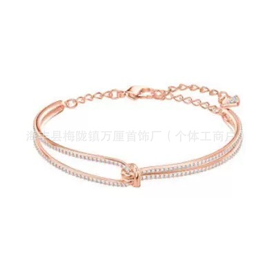 扭结扣手镯【玫瑰金色】