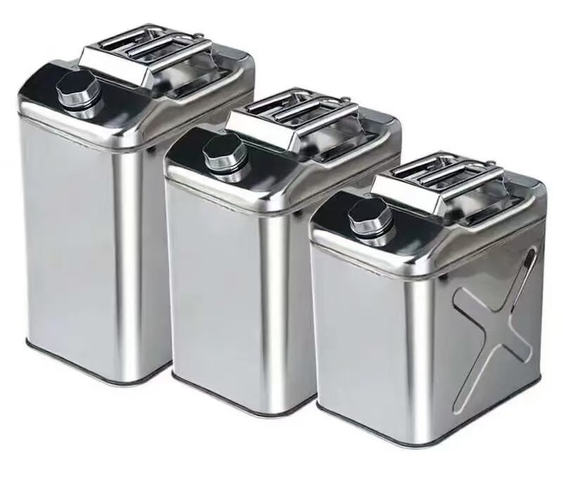 304 Stainless Steel Oil Drum Gasoline Drum Portable Gasoline Can Car Spare Fuel Tank Car Truck Metal Oil Drum