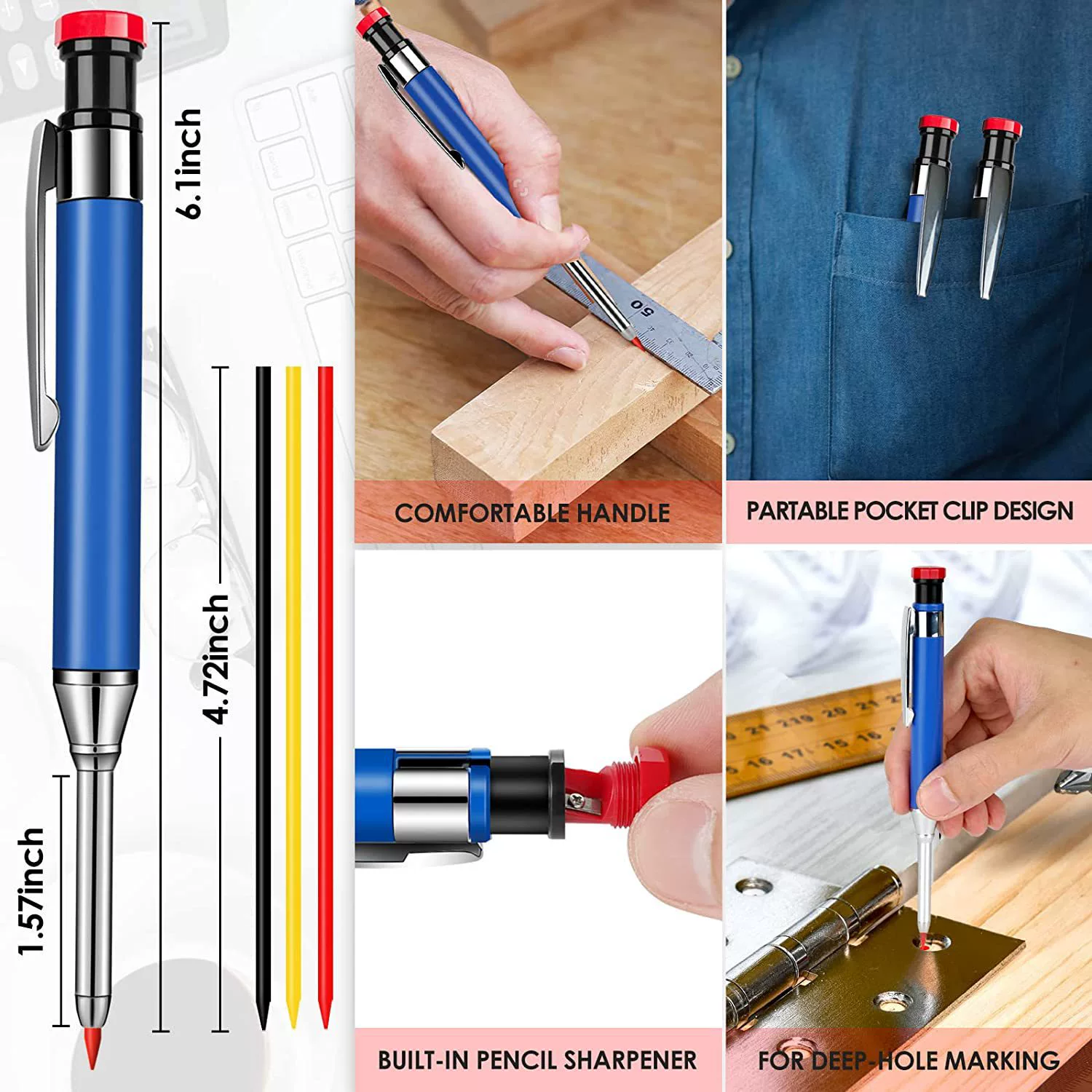 Carpentry, pencil, marker, small brush, new collection