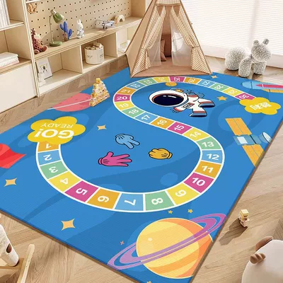 New Children's Learning Area Play, Avtomobil döşəmə paspasları - space-rock-paper-scissors-80120cmcrystal-velvet